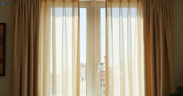 Dull dusty drapes in waverley-gardens-vic before professional cleaning